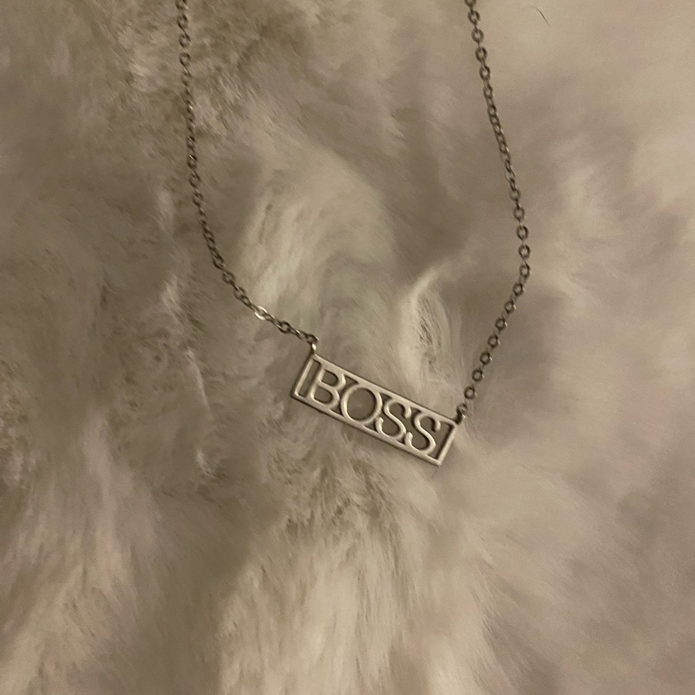 Sterling silver boss necklace